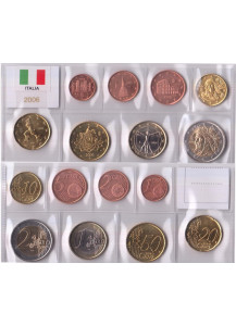 2006 - italia serie 8 monete euro da divisionale fdc